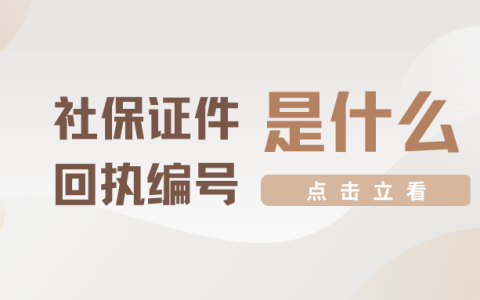 社保证件照回执编号是什么？