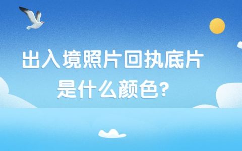 出入境照片回执底片是什么颜色？
