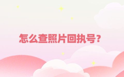 怎么查照片回执号？