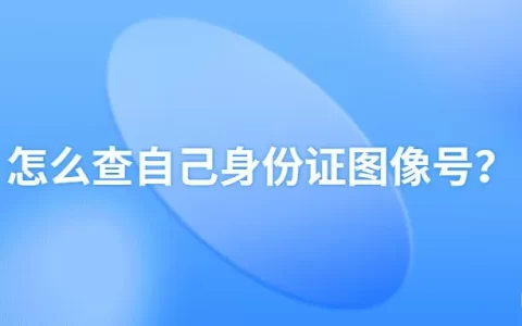 怎么查自己身份证图像号？