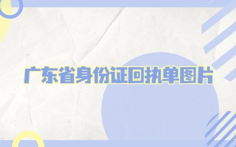 广东省身份证回执单图片