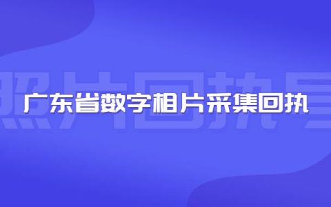 广东省数字相片采集回执