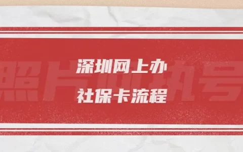 深圳网上办社保卡流程