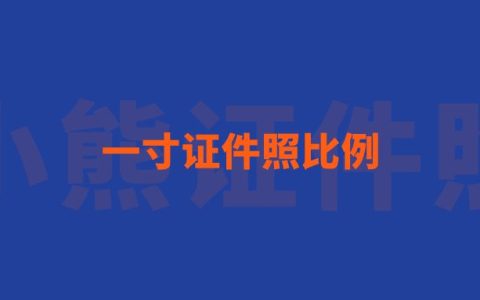一寸证件照比例