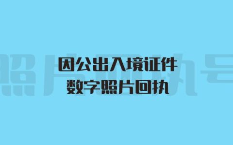 因公出入境证件数字照片回执