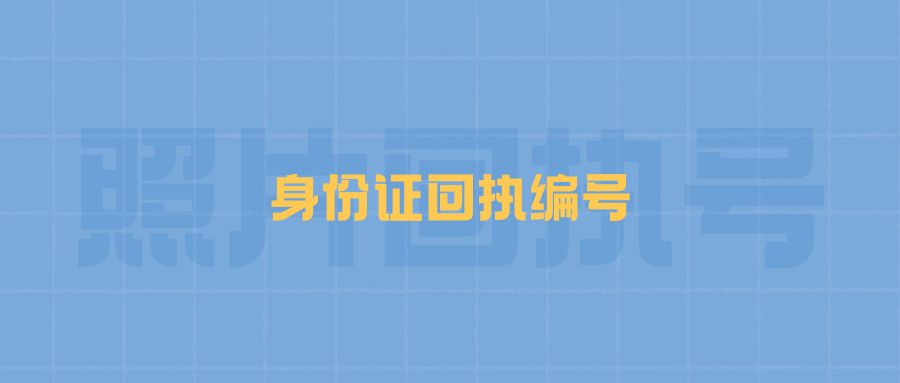 身份证回执编号