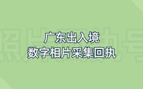 广东出入境数字相片采集回执