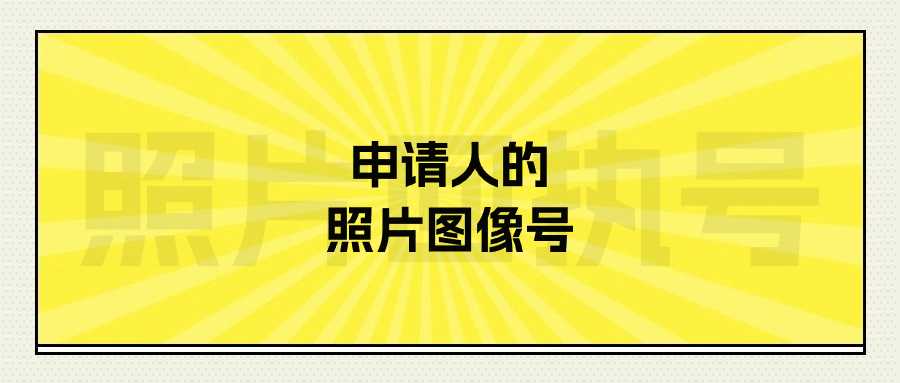 申请人的照片图像号
