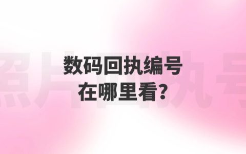 数码回执编号在哪里看？