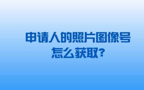 申请人的照片图像号怎么获取？