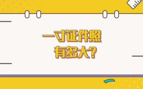 一寸证件照有多大？